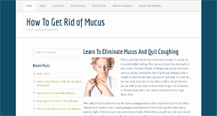 Desktop Screenshot of howtogetridofmucus.net