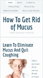 Mobile Screenshot of howtogetridofmucus.net